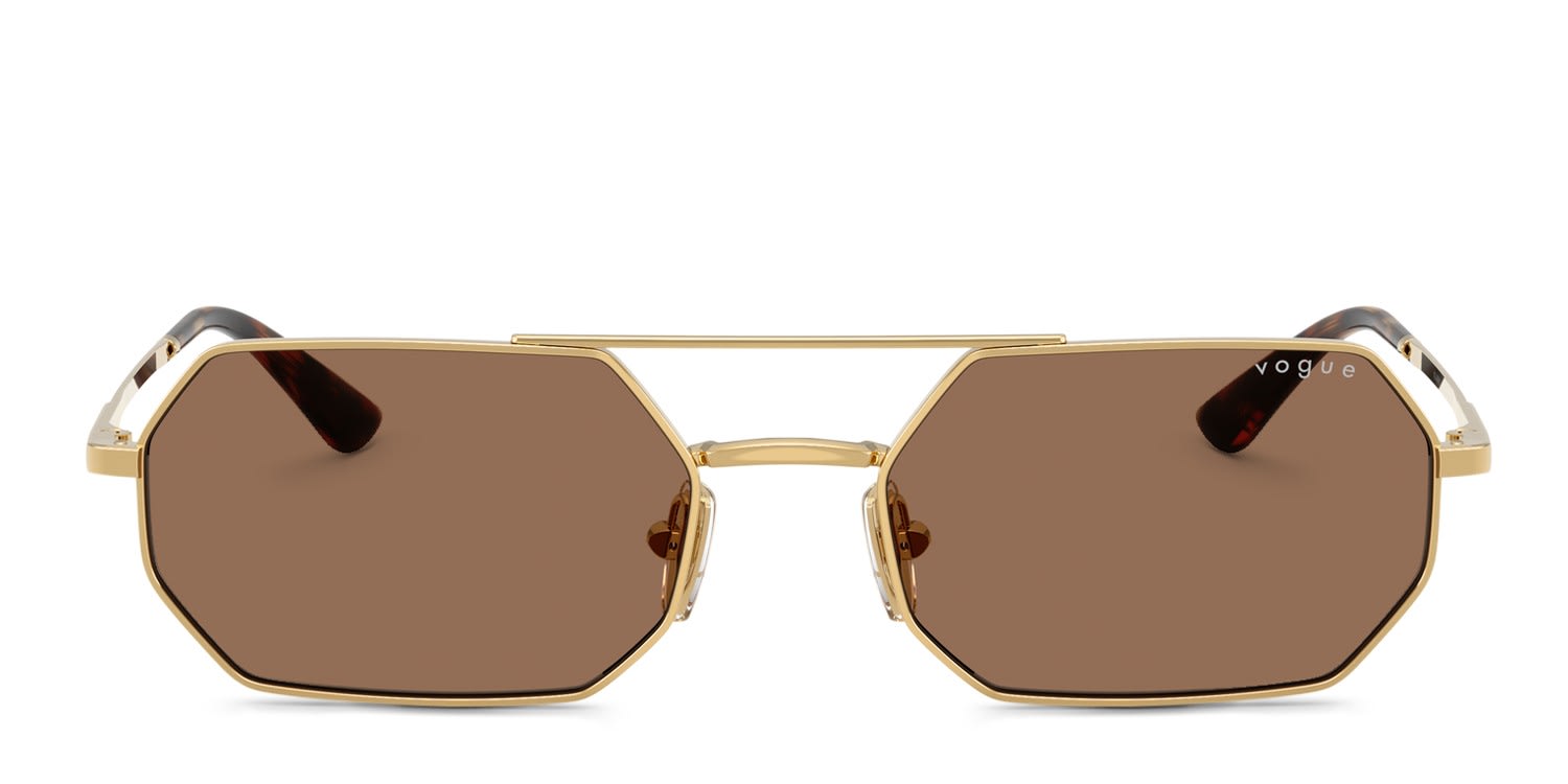 Vogue VO4329S Gold, Brown glasses - Gold / Brown - Frontal View