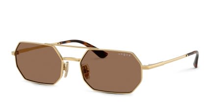 Vogue VO4329S Gold, Brown glasses - Gold / Brown - Angle View