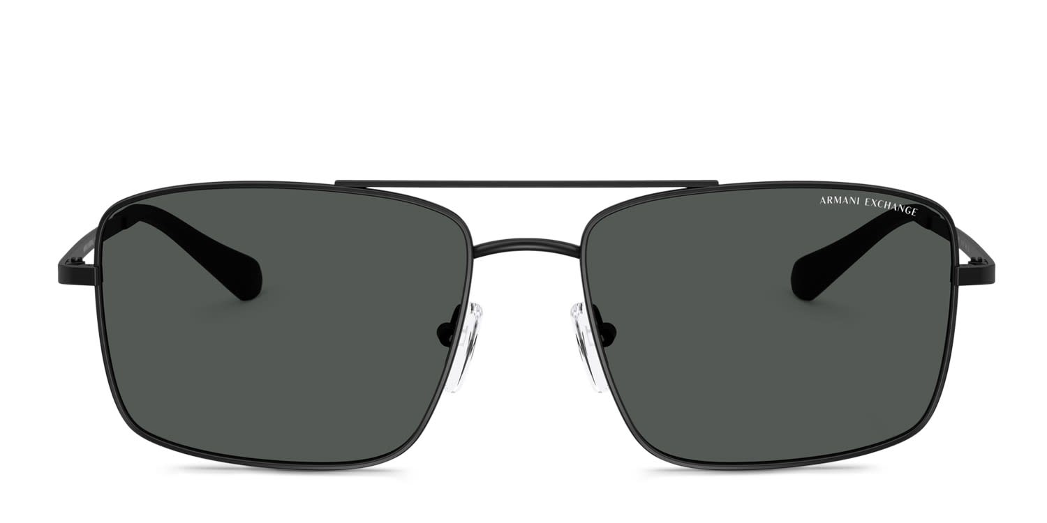 Armani Exchange AX2054S Black, Gray glasses - Black / Gray - Frontal View