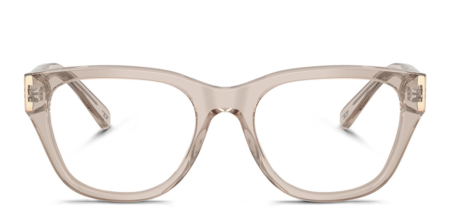 Diesel DL4001 Clear, Brown glasses - Clear / Brown - Frontal View