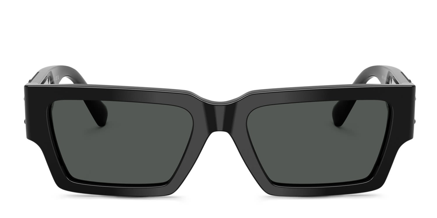 Versace VE4459 Black, Gray glasses - Black / Gray - Frontal View