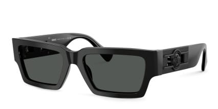 Versace VE4459 Black, Gray glasses - Black / Gray - Angle View
