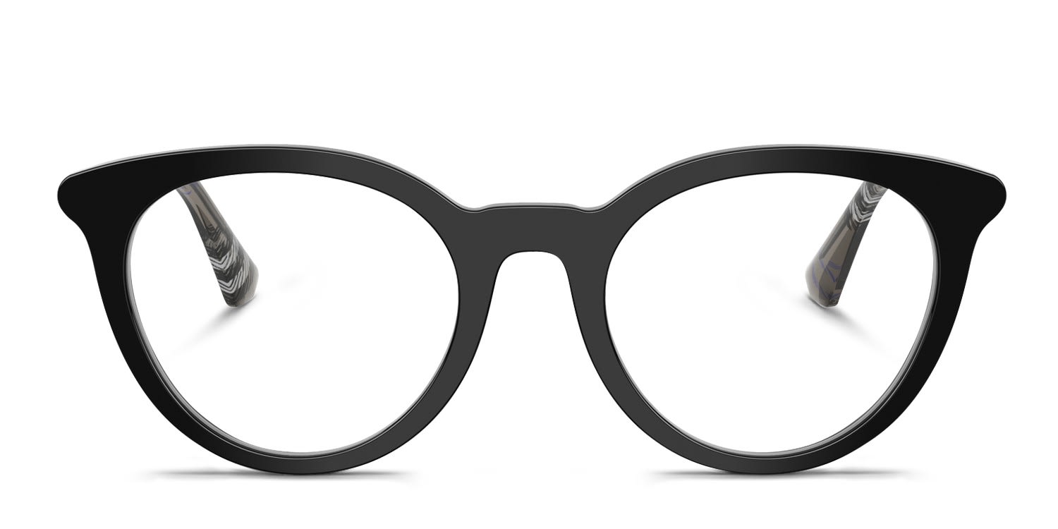 Burberry BE2429 Black glasses - Black - Frontal View