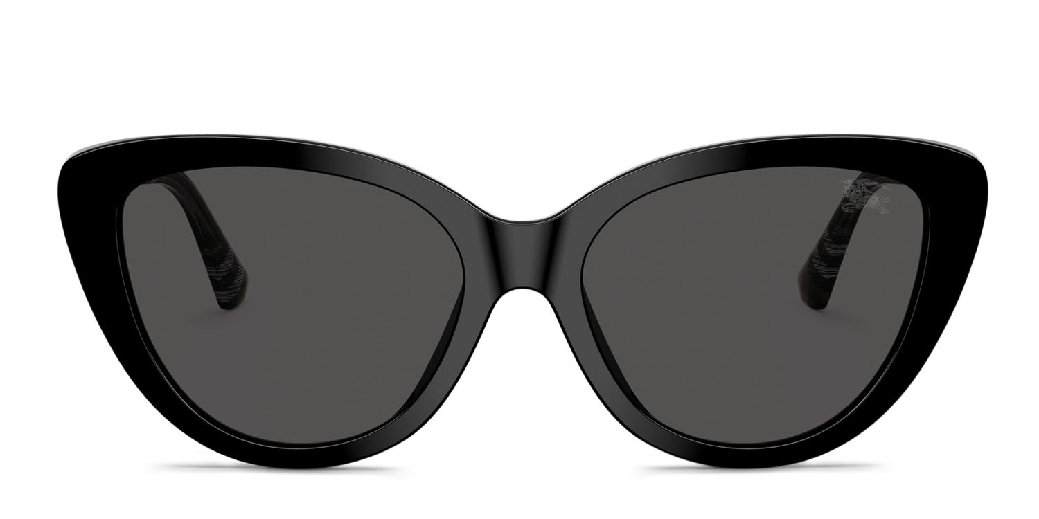 Burberry BE4457 Black, Gray glasses - Black / Gray - Frontal View