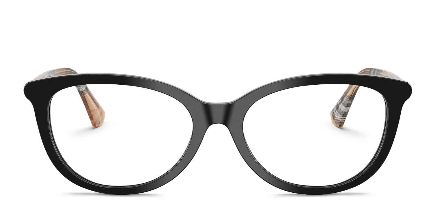 Burberry BE2431F Black glasses - Black - Frontal View