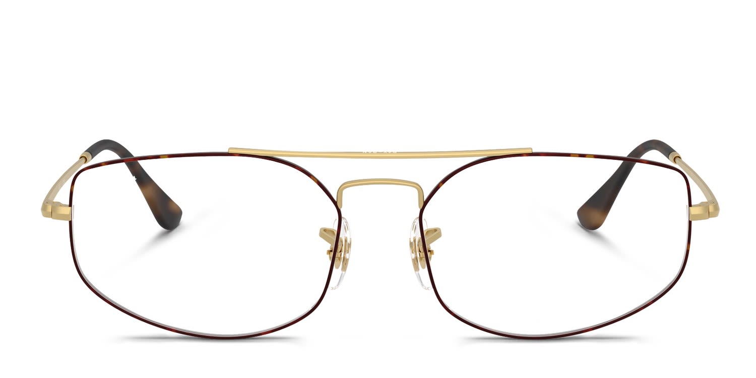Ray-Ban RX6545 Explorer 5 Tortoise glasses - Tortoise - Frontal View