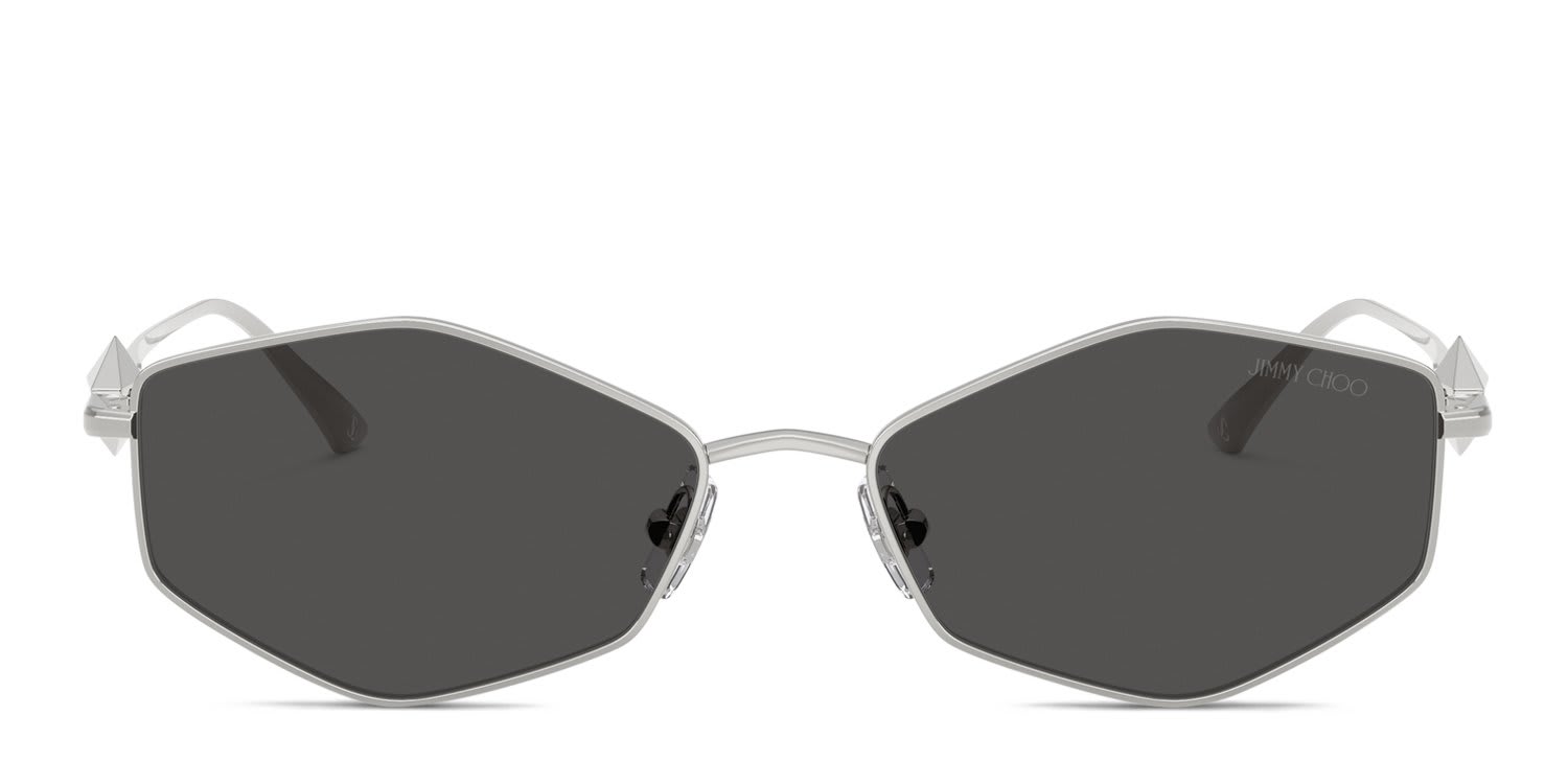 Jimmy Choo JC4017 Silver, Gray glasses - Silver / Gray - Frontal View