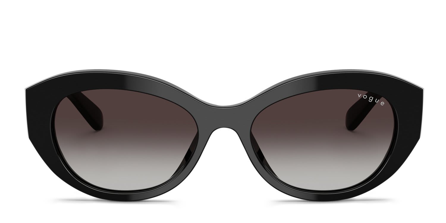 Vogue VO5659SU Black, Gray glasses - Black / Gray - Frontal View