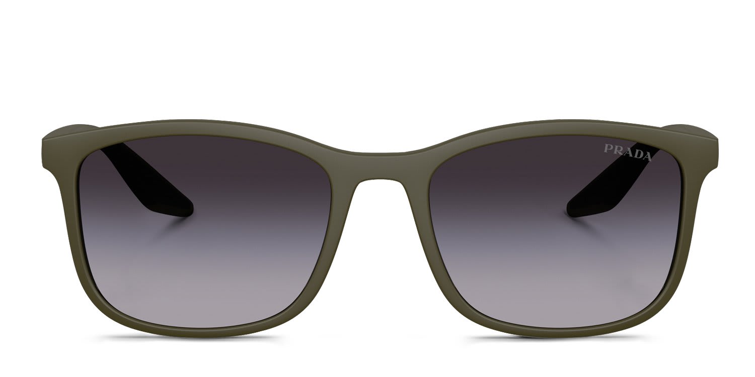 Prada Linea Rossa PSA08S Green, Gray glasses - Green / Gray - Frontal View