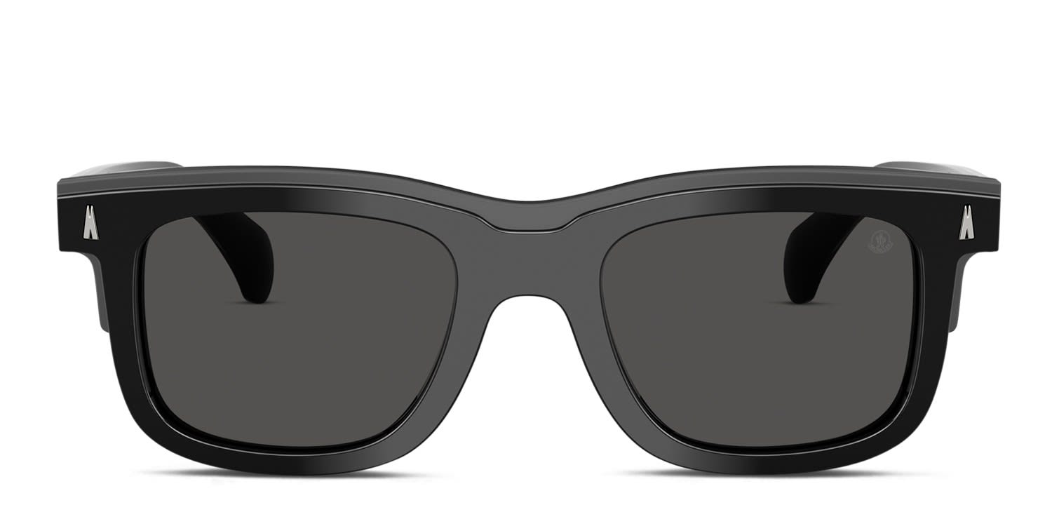 Moncle Frame Moncler ME6004 black frame with dark grey lenses. Lenses provide 100% ...