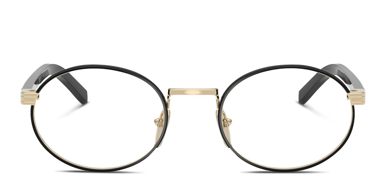 Prada PRB55V Gold, Black glasses - Gold / Black - Frontal View
