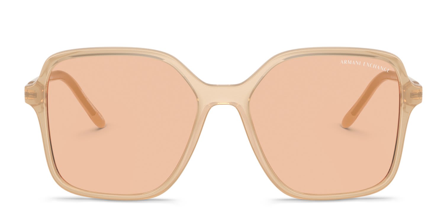 Armani Exchange AX4163S Beige, Brown glasses - Beige / Brown - Frontal View