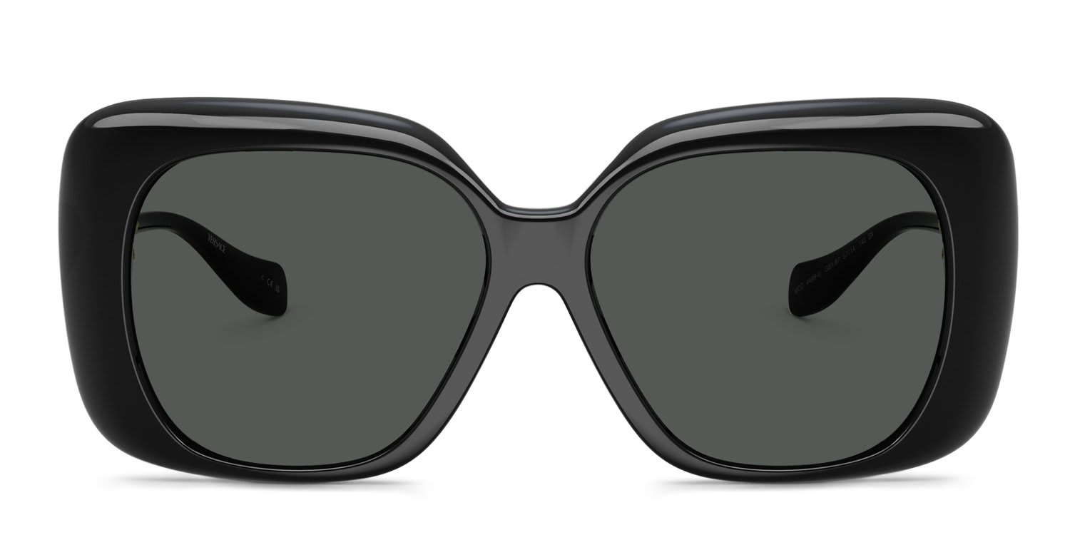 Versace VE4499U Black, Gray glasses - Black / Gray - Frontal View