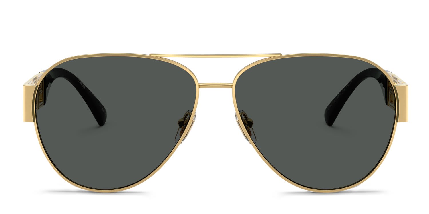Versace VE2289 Gold, Gray glasses - Gold / Gray - Frontal View