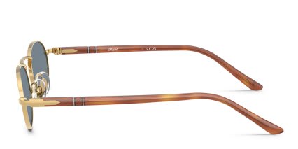 Persol PO1023S Gold, Blue glasses - Gold / Blue - Side View