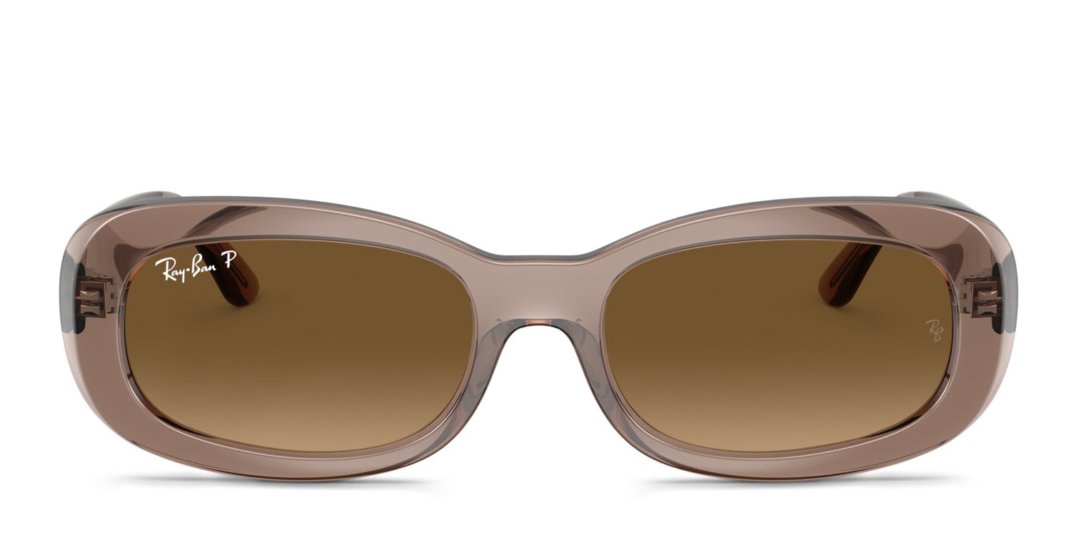 Ray-Ban RB2221 Clear, Beige, Brown glasses - Clear / Beige / Brown - Frontal View