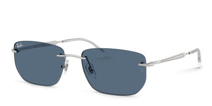 Ray-Ban RB3768 Silver, Blue glasses - Silver / Blue - Angle View