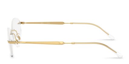 Ray-Ban RX3767V Gold glasses - Gold - Side View