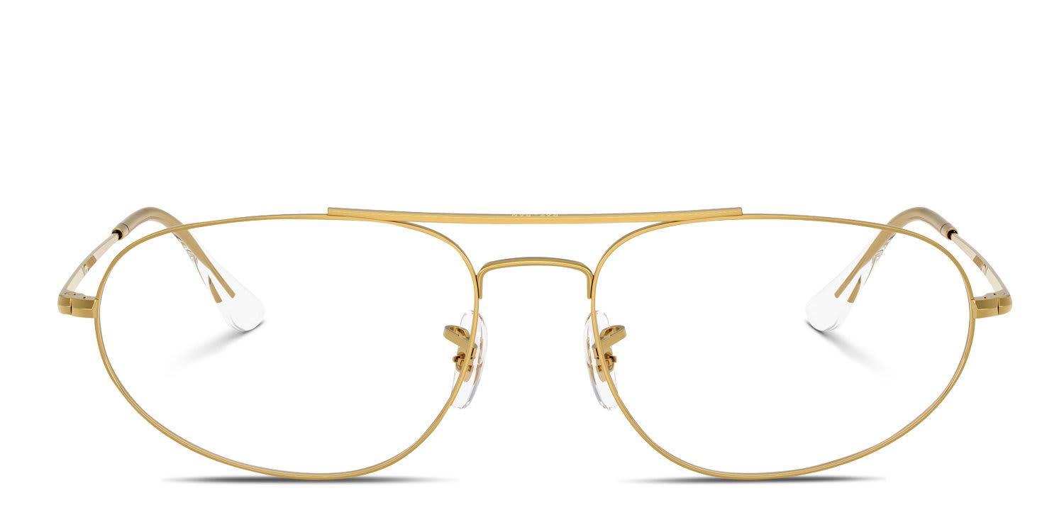 Ray-Ban RX6645 Gold glasses - Gold - Frontal View