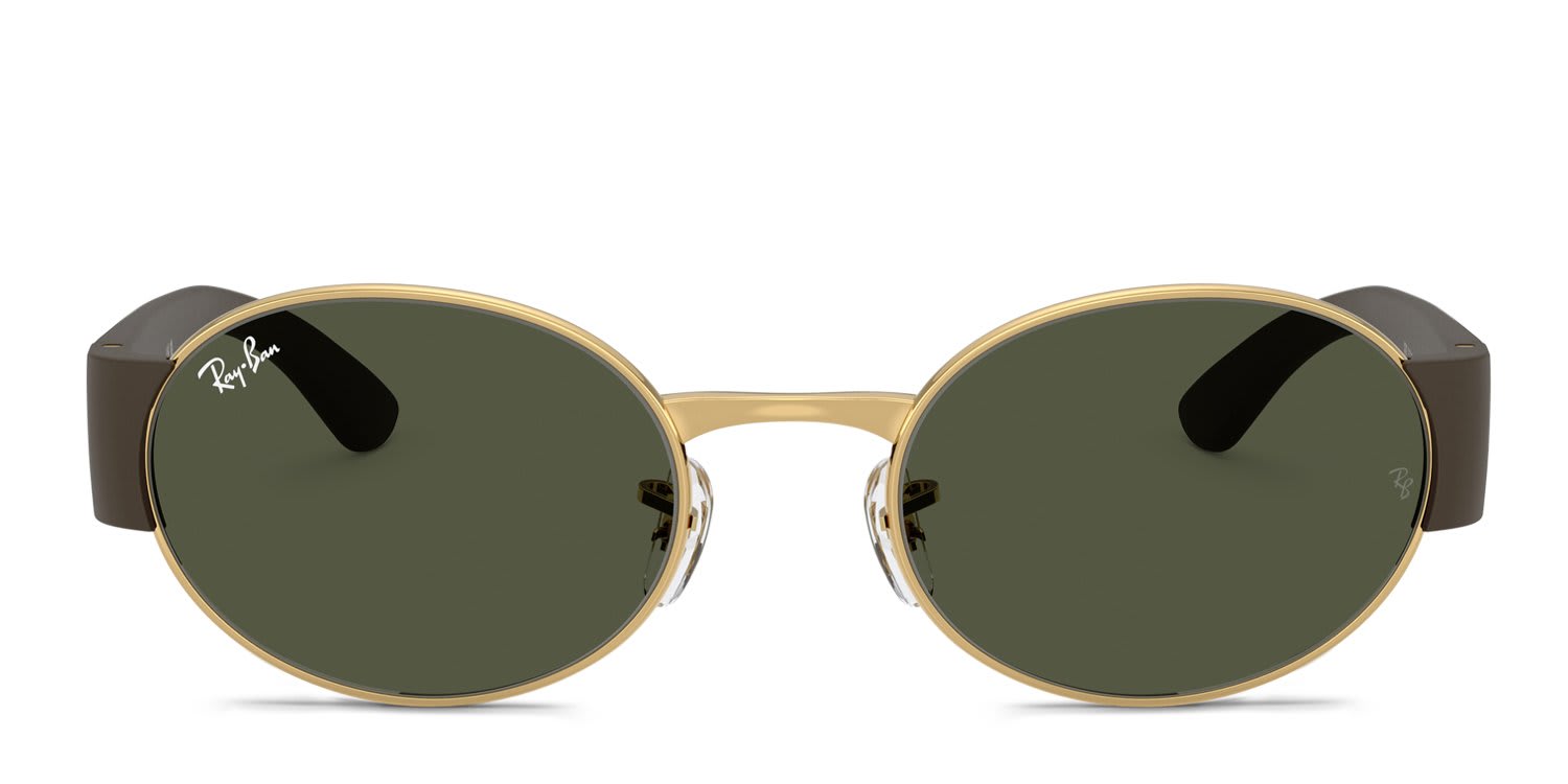 Ray-Ban RB3770 Gold, Green glasses - Gold / Green - Frontal View