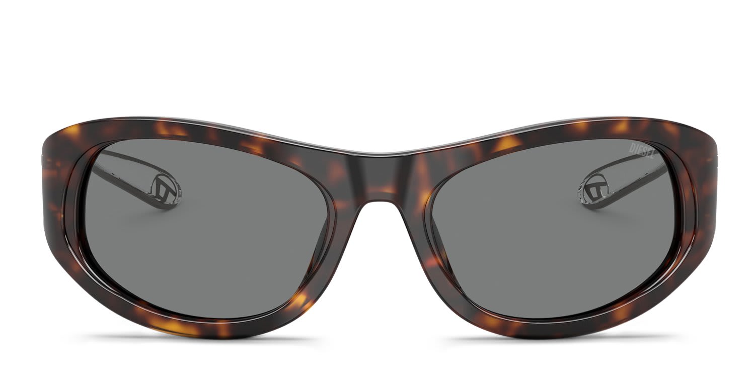 Diesel DL2007U Tortoise, Gray glasses - Tortoise / Gray - Frontal View