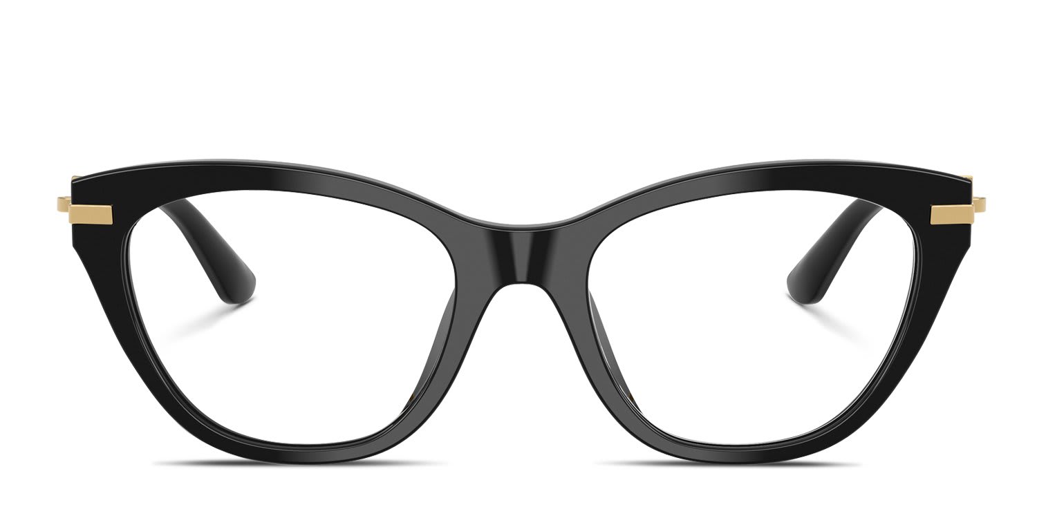 Dolce & Gabbana DG3428 Black glasses - Black - Frontal View