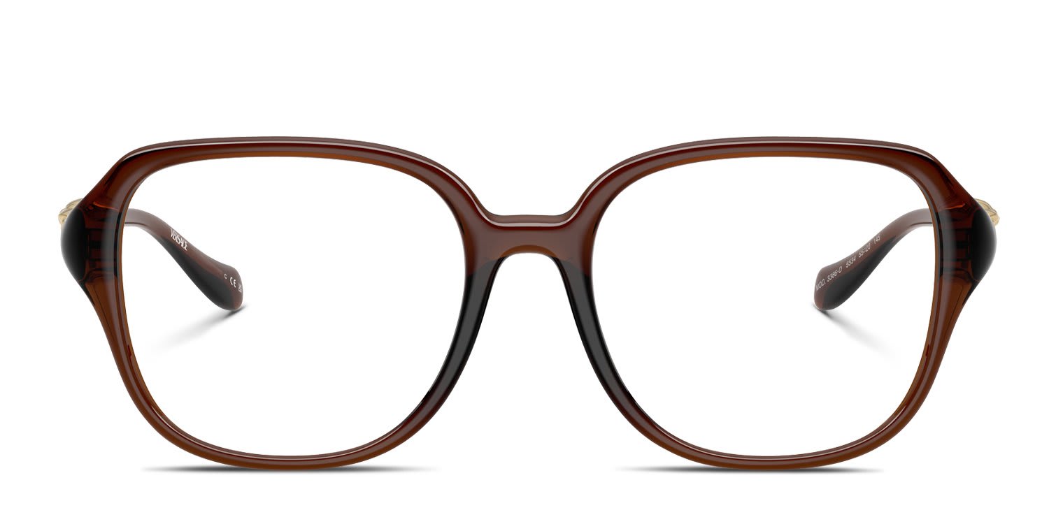 Versace VE3386D Clear, Brown glasses - Clear / Brown - Frontal View