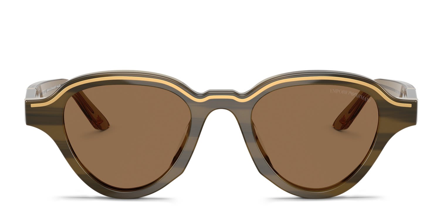 Emporio Armani EA4264U Brown, Multicolor, Beige glasses - Brown / Multicolor / Beige - Frontal View