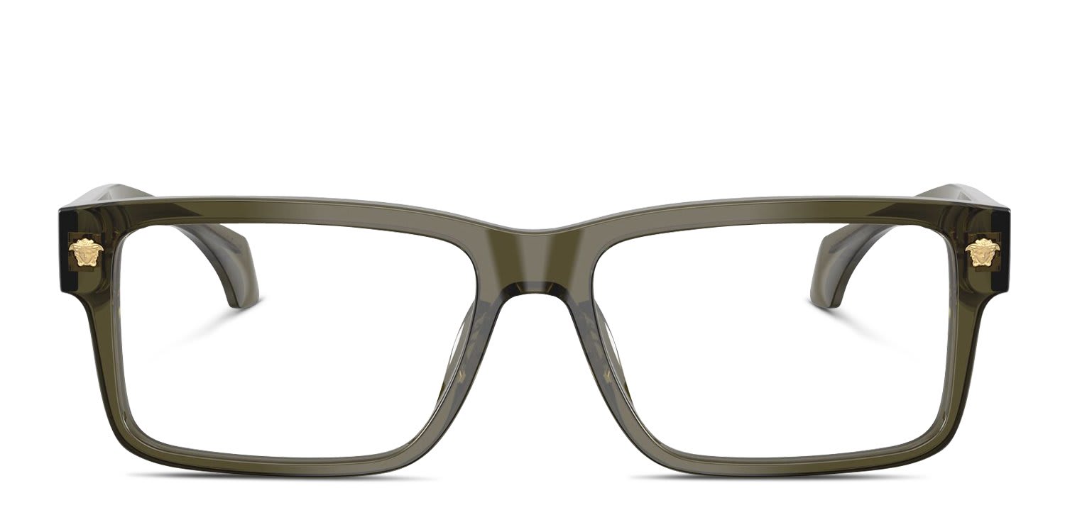 Versace VE3391U Green, Clear glasses - Green / Clear - Frontal View