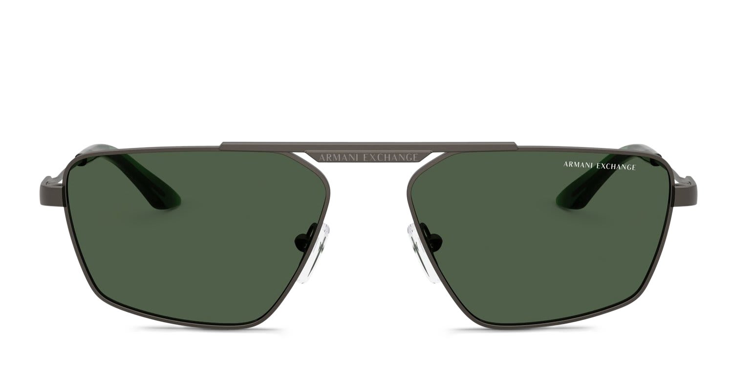 Armani Exchange AX2059S Gray, Green glasses - Gray / Green - Frontal View