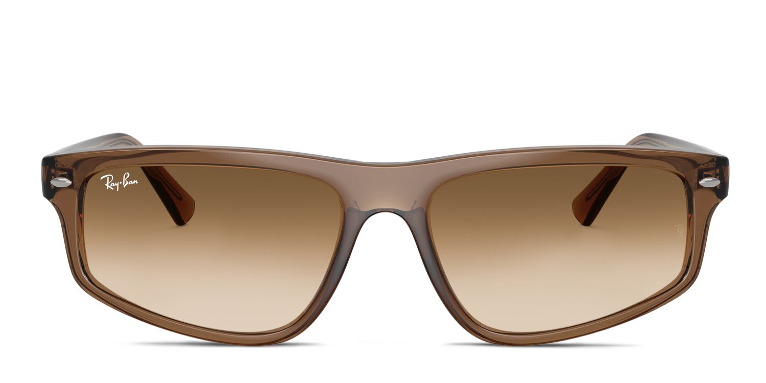 Ray-Ban RB2225 Clear, Brown glasses - Clear / Brown - Frontal View