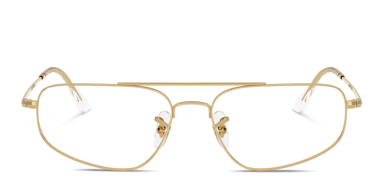 Ray-Ban RX6550 Gold glasses - Gold - Frontal View