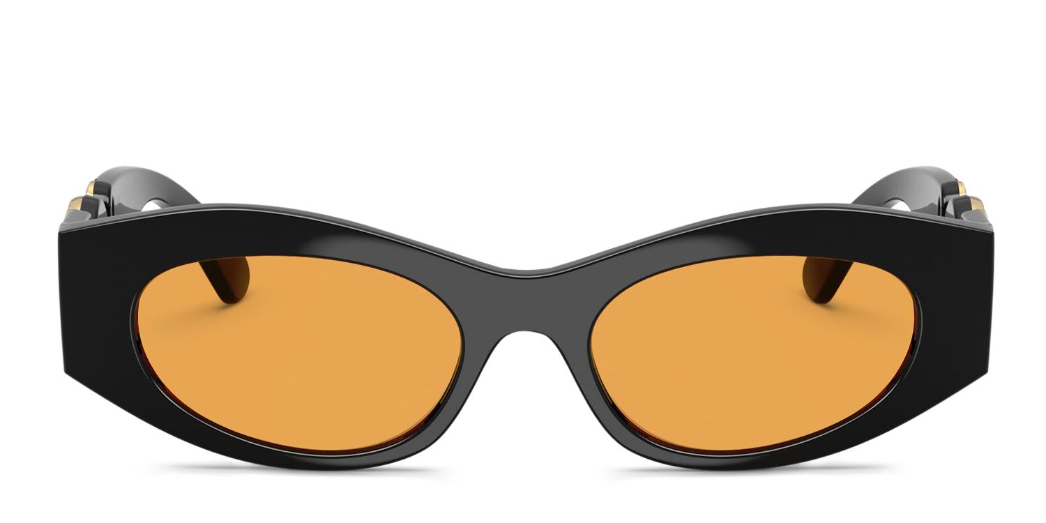 Versace VE4480U Black, Orange glasses - Black / Orange - Frontal View