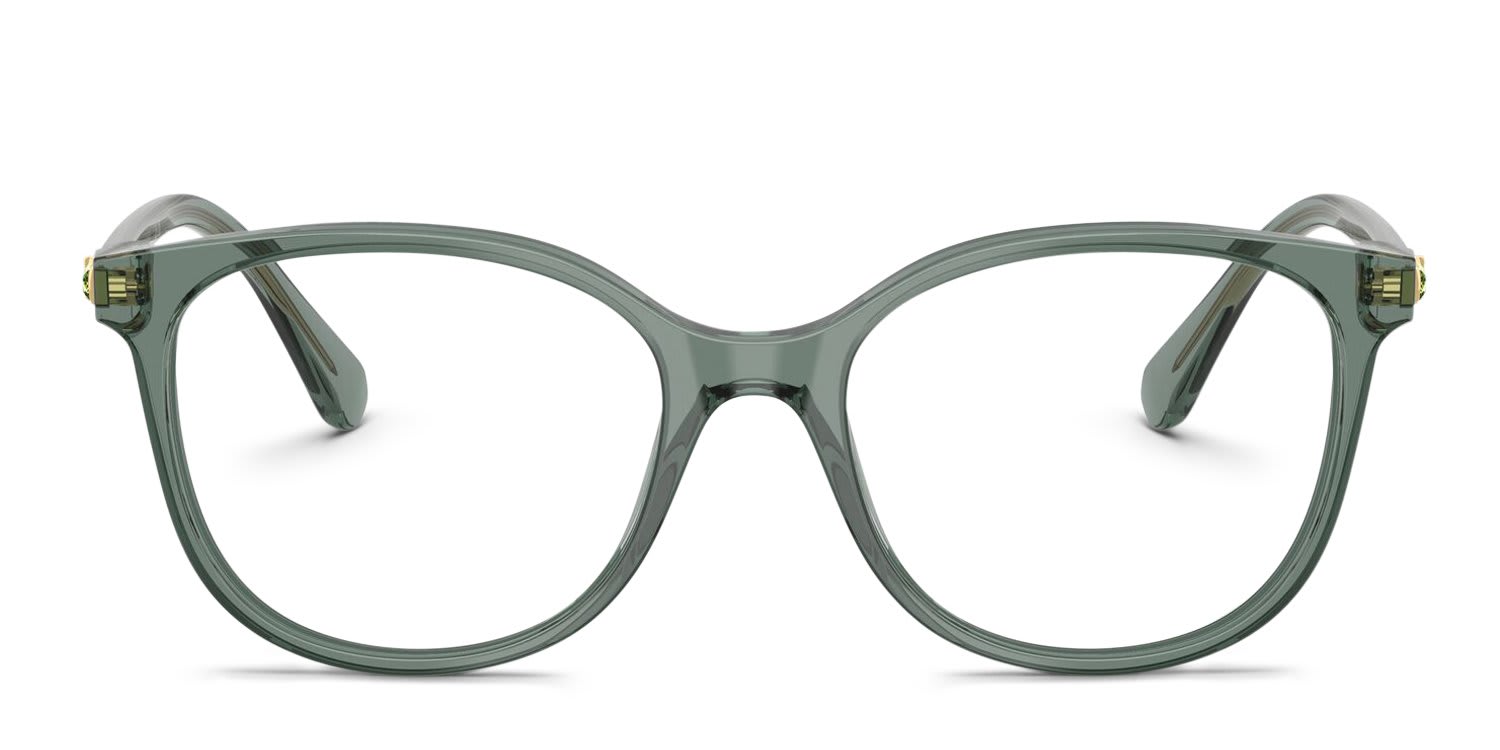 Swarovski SK2002 Clear, Green glasses - Clear / Green - Frontal View