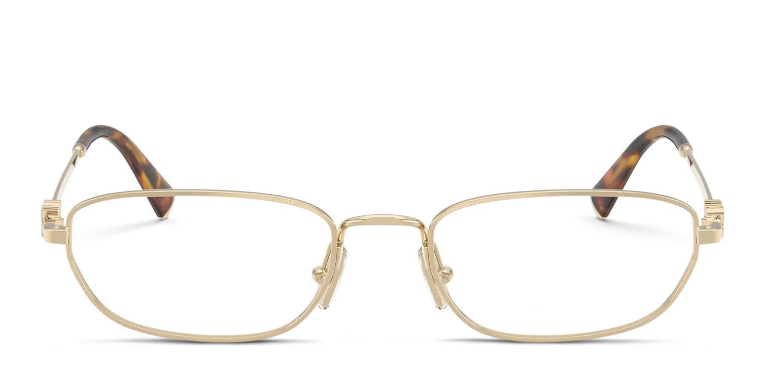 Miu Miu MU52ZV Gold glasses - Gold - Frontal View