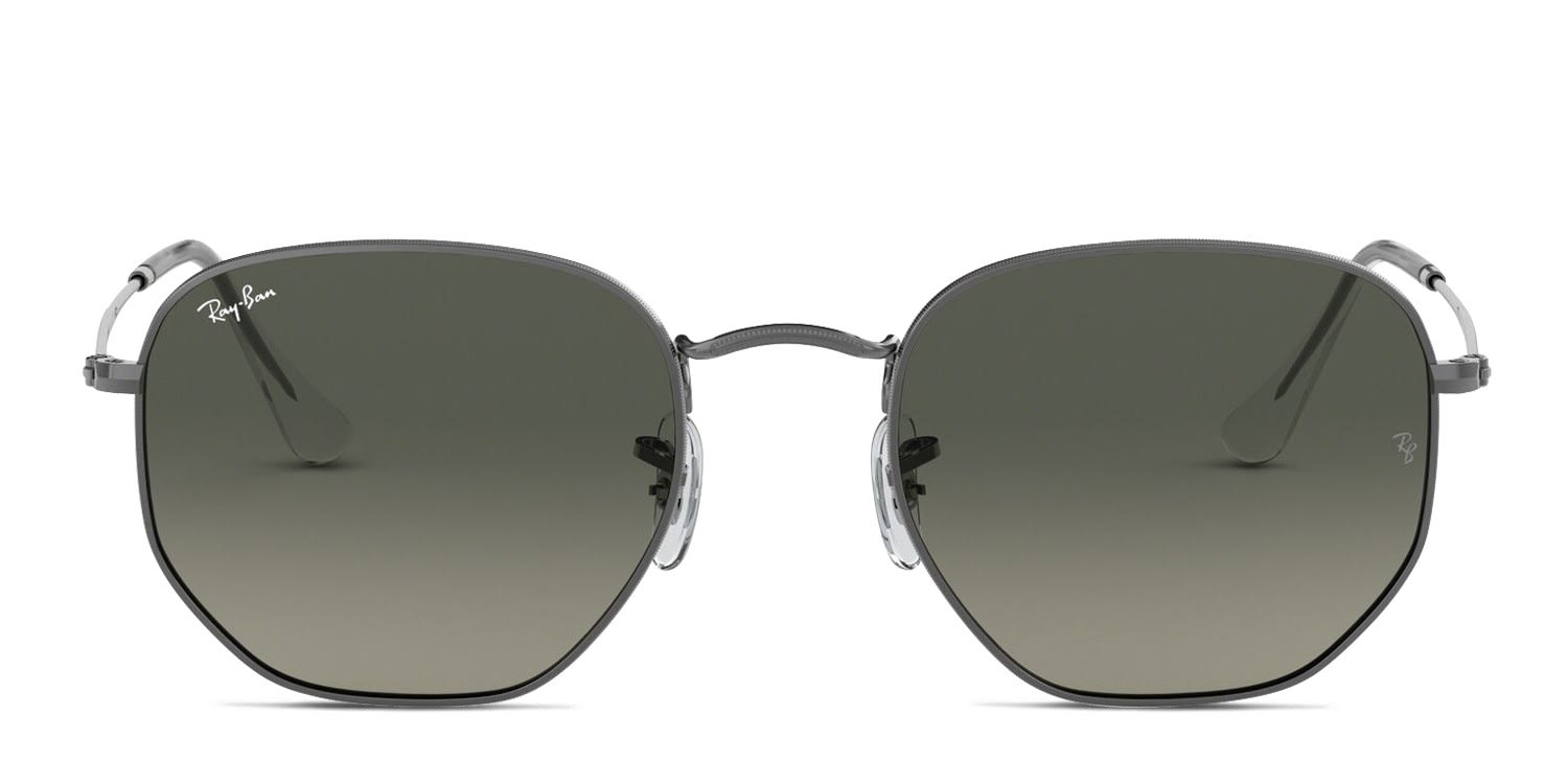 Ray-Ban RB3548N Hexagonal Gray , Gunmetal glasses - Gray / Gunmetal - Frontal View