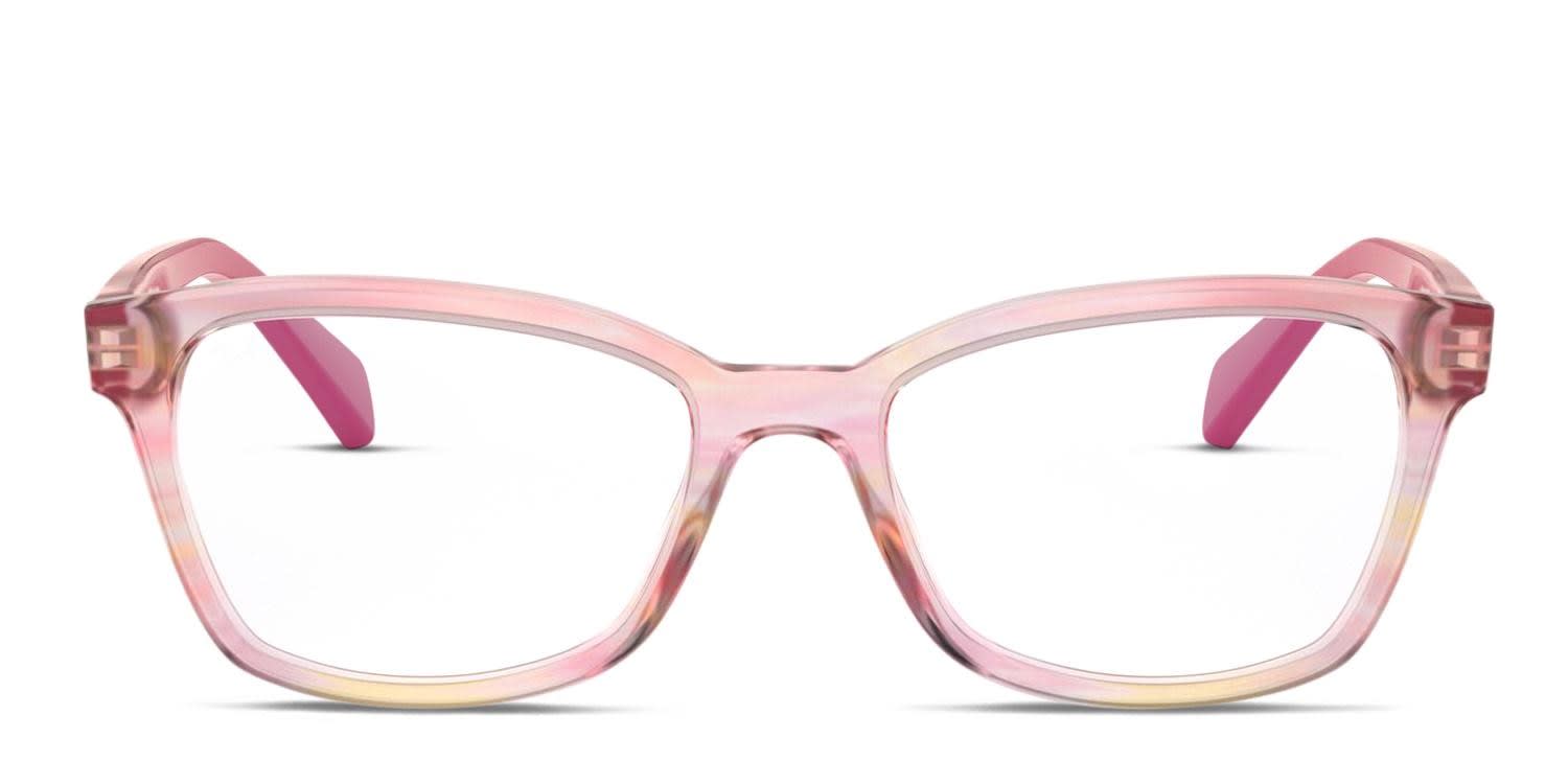 Ray-Ban RY1591 Kids Pink, Yellow, Clear glasses - Pink / Yellow / Clear - Frontal View