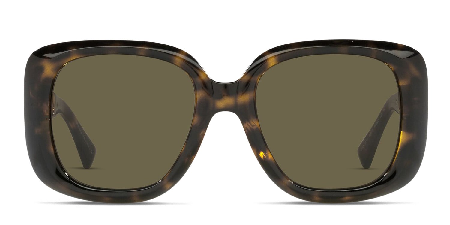 Versace VE4411 tortoise frame with brown lenses. Lenses provide 100% UV