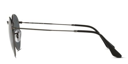 Ray-Ban RB3447 Round Metal Gunmetal, Gray glasses - Gunmetal / Gray - Side View