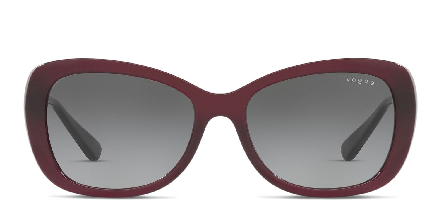 Vogue VO2943SB clear, red frame with grey gradient lenses. Lenses ...