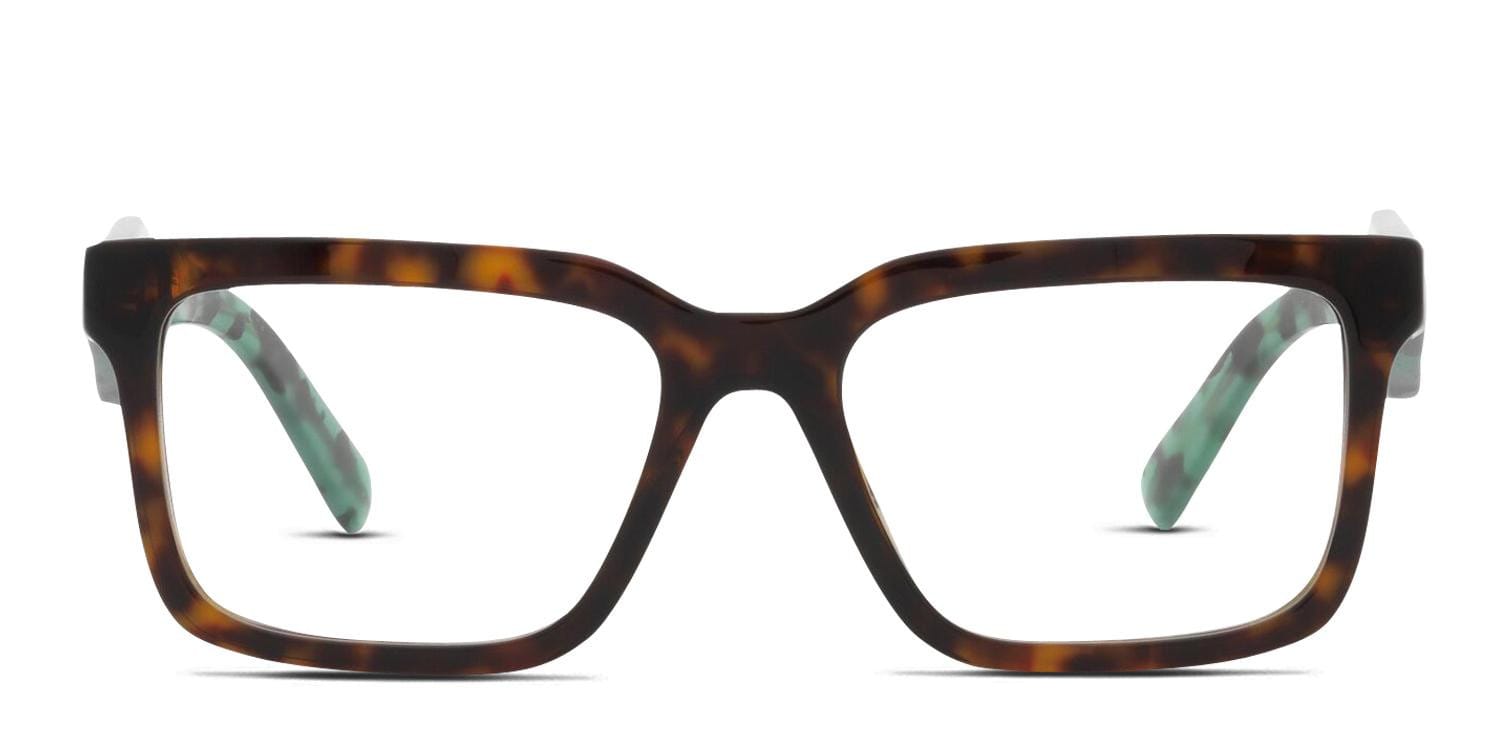 Prada PR 10YV Brown/Tortoise Rectangle Full Frame eyeglasses - front