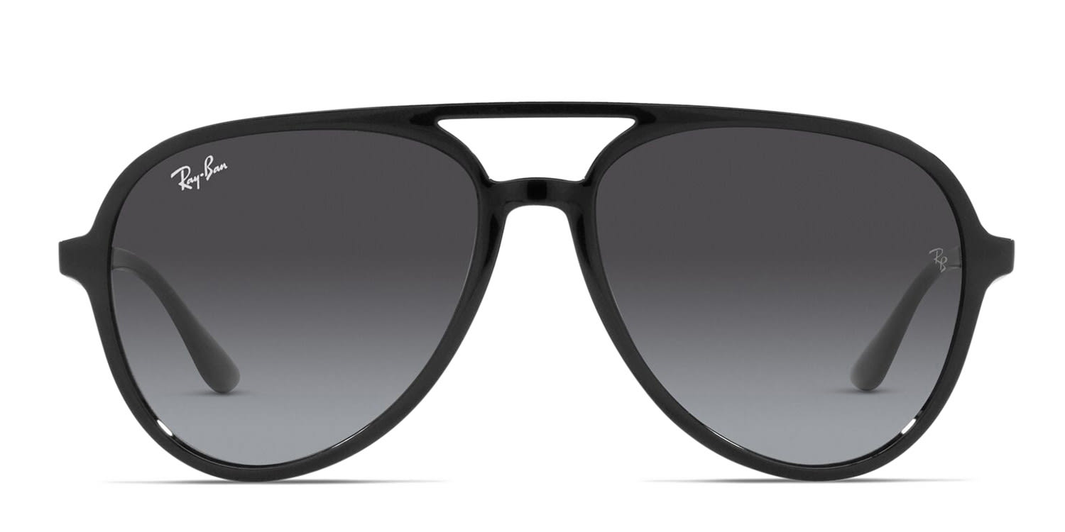 Ray-Ban RB4376 Black , Gray glasses - Black / Gray - Frontal View