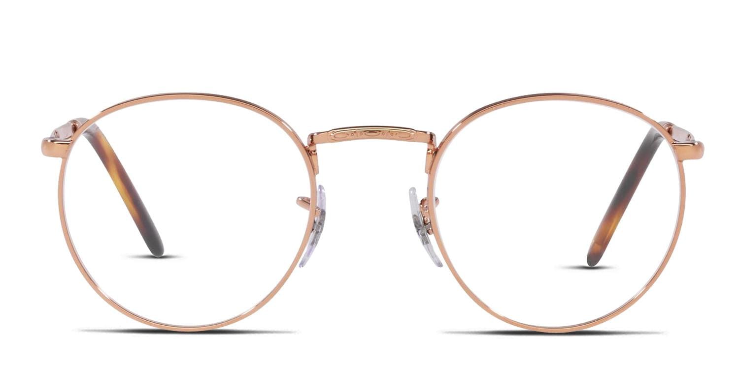 Ray-Ban RX3637V New Round Rose Gold Round Full Frame eyeglasses - front