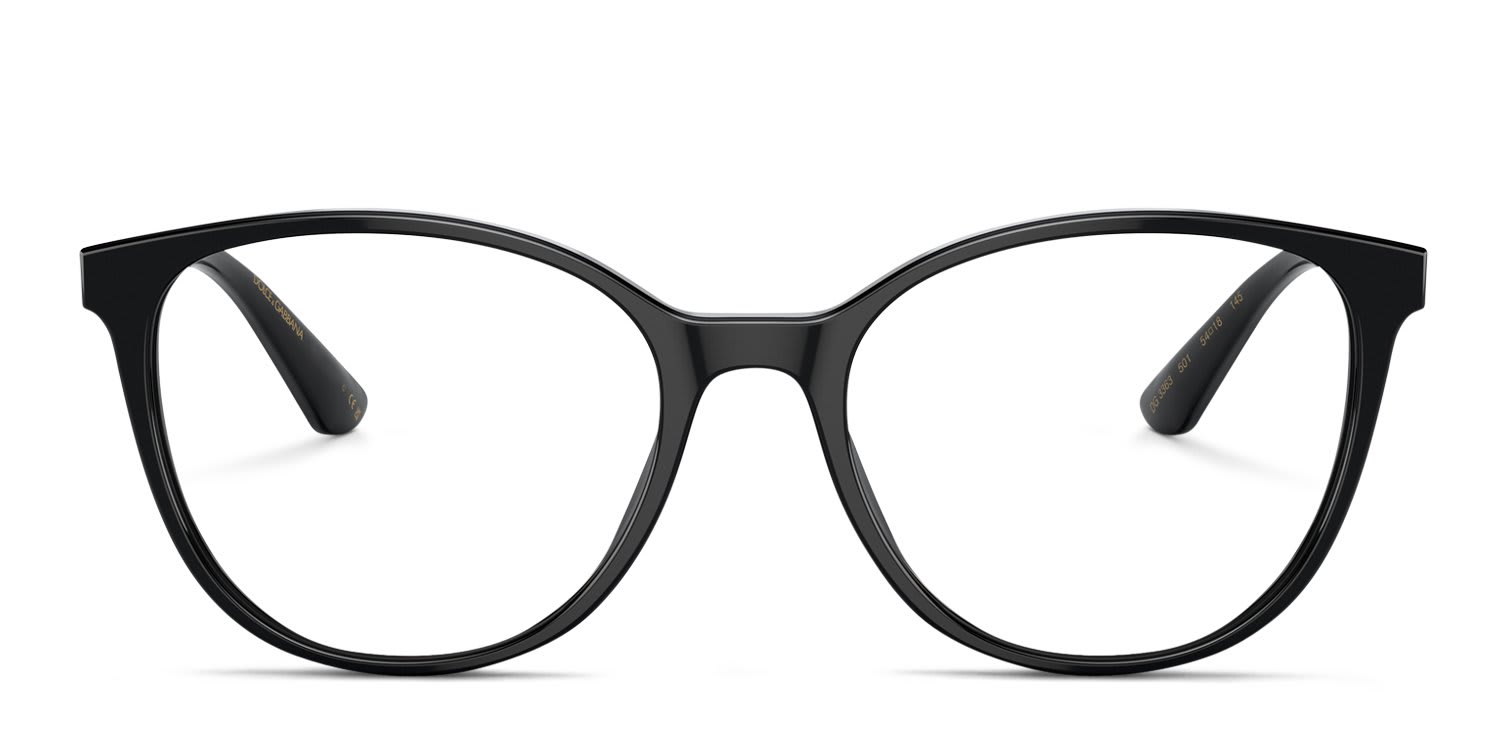 Dolce & Gabbana DG3363 Black glasses - Black - Frontal View