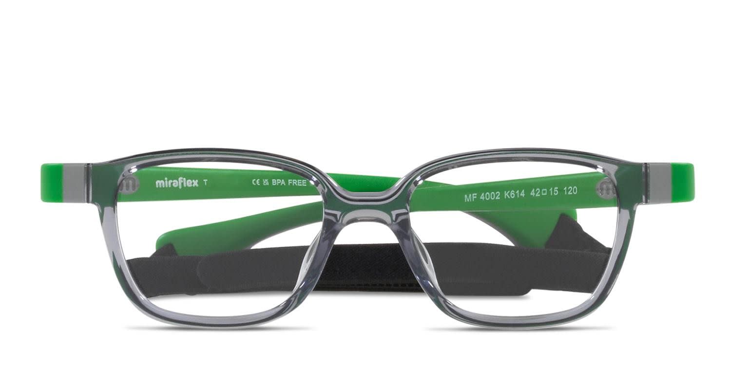Miraflex MF4002 Kids Gray, Clear glasses - Gray / Clear - Frontal View