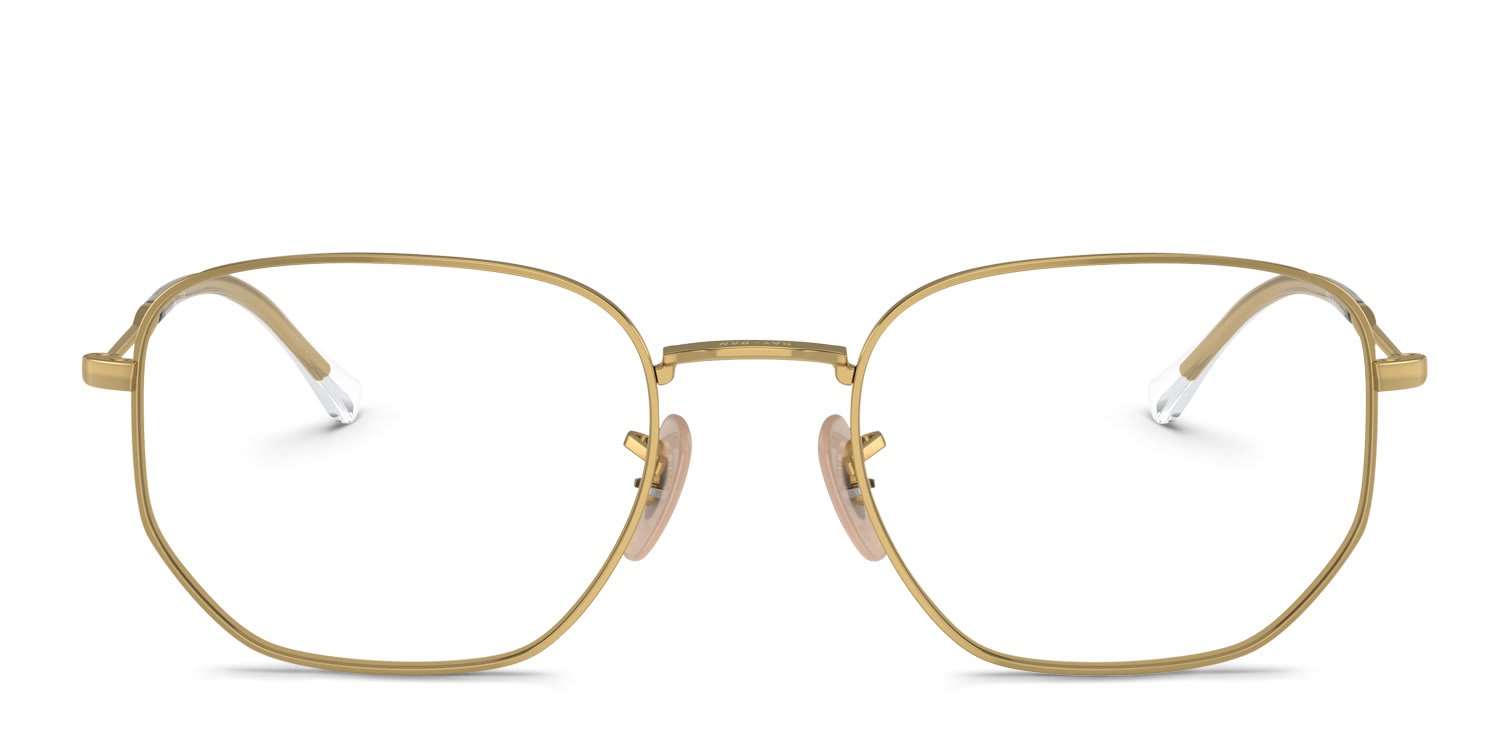 Ray-Ban RX6496 Gold glasses - Gold - Frontal View