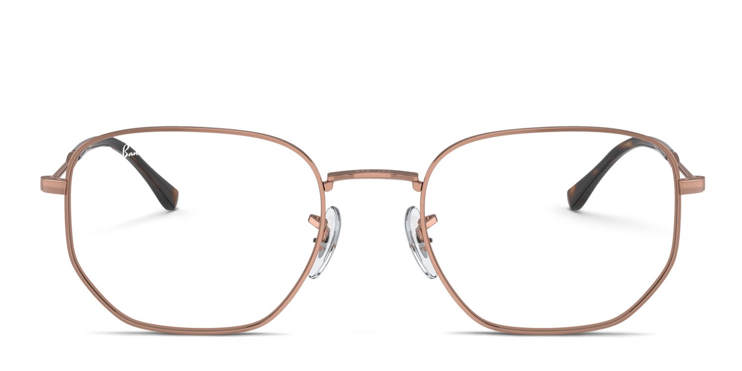 Ray-Ban RX6496 Pink, Gold glasses - Pink / Gold - Frontal View