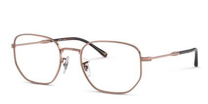 Ray-Ban RX6496 Pink, Gold glasses - Pink / Gold - Angle View