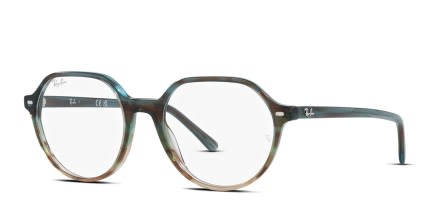 Ray-Ban RX5395 Thalia Blue , Gray , Multicolor glasses - Blue / Gray / Multicolor - Angle View