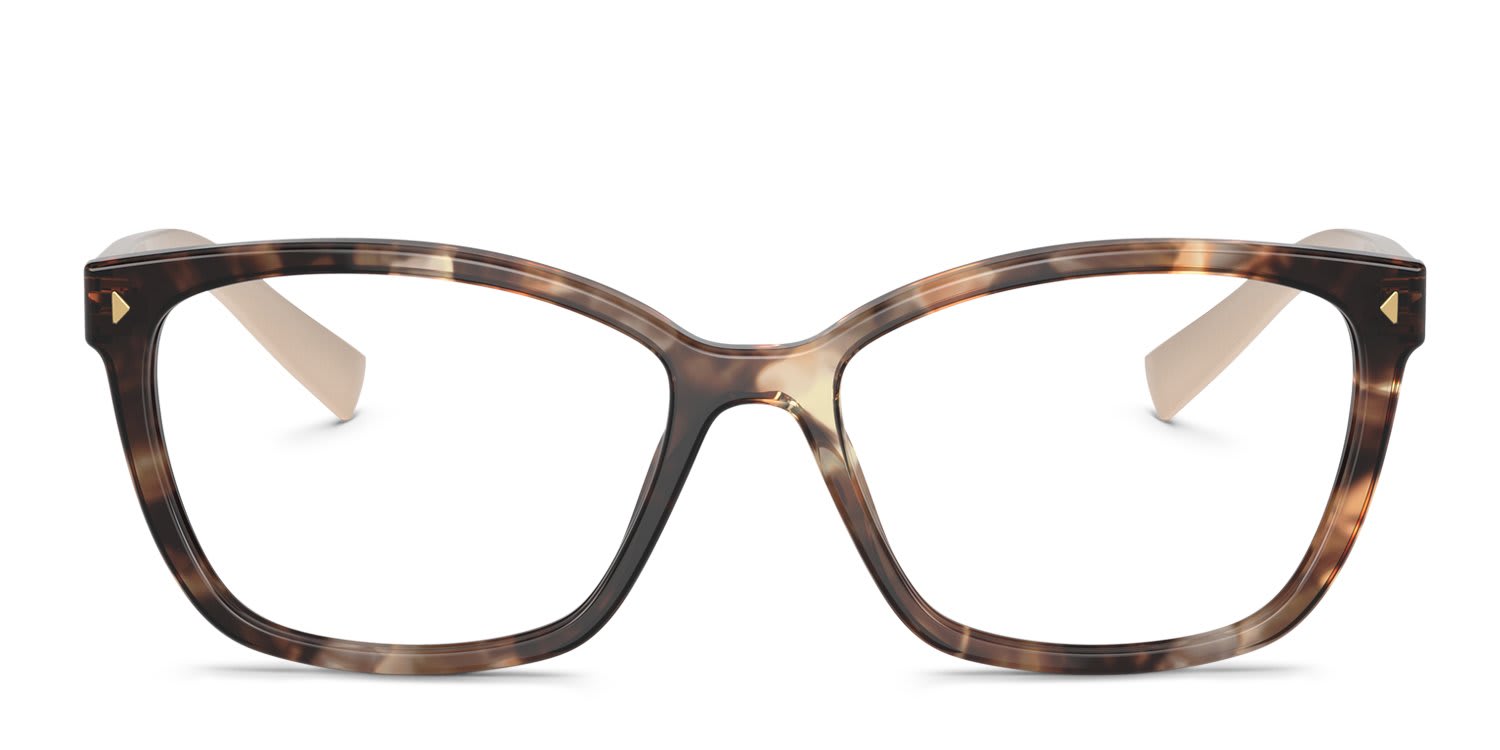 Prada PR15ZV Tortoise, Gold glasses - Tortoise / Gold - Frontal View